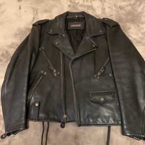 Mirage vintage leather motorcycle jacket.